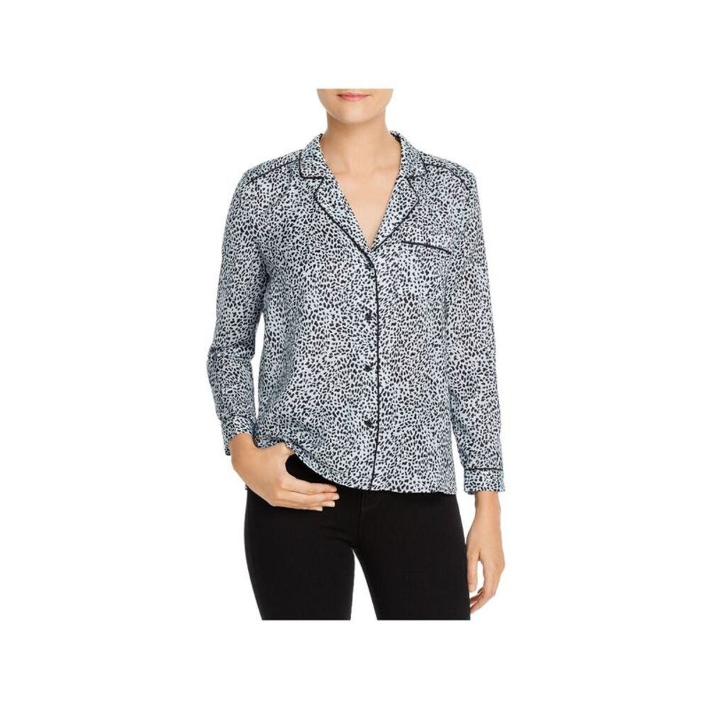 CUPCAKES AND CASHMERE Womens Light Blue Long Sleeve Wear To Work Blouse M